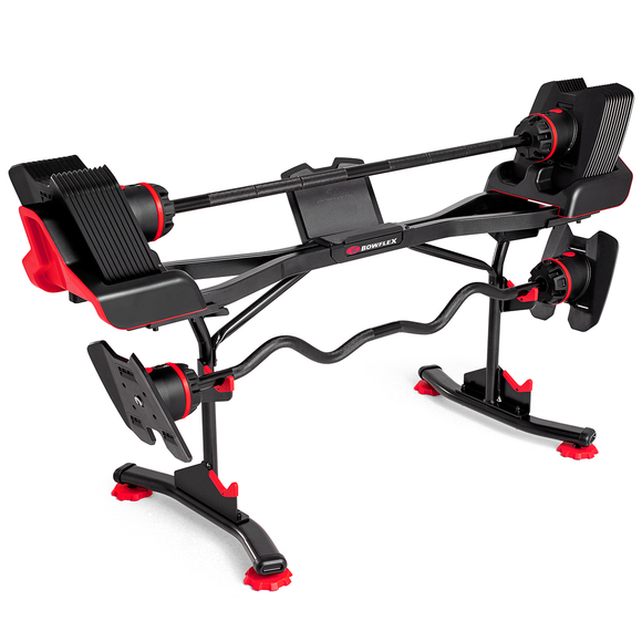 Bowflex Set De Barras Ajustables SelectTech 2080 20-80 Libras Con Base